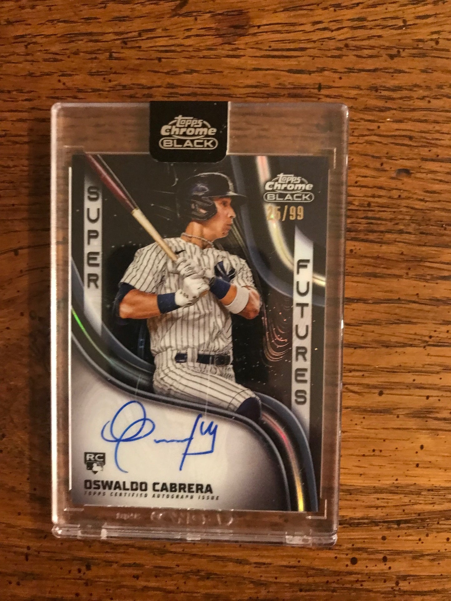 Oswaldo Cabrera Rookie Autograph 25/49 2023 Topps Black Chrome (167)