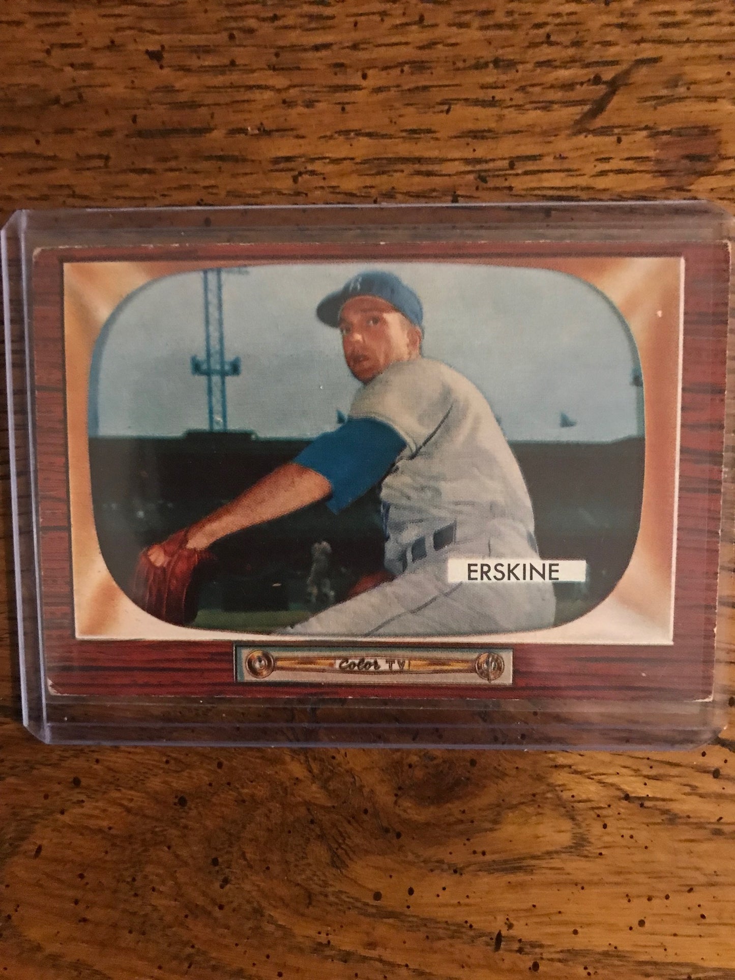 Carl Erskine 1955 Bowman Baseball Card (030)