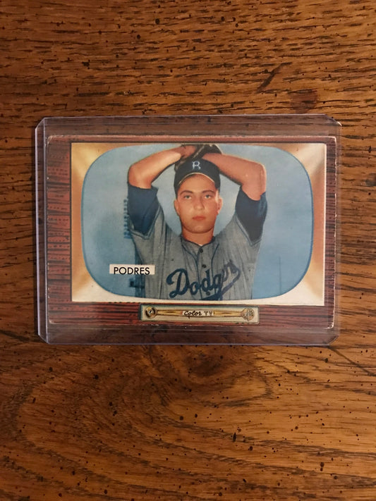 Johnny Podres 1955 Bowman Baseball Card (031)