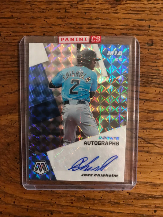 Jazz Chisholm Autograph 2021 Panini Mosaic Baseball Card   (169)