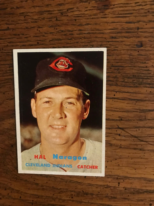 Hal Narragon 1957 Topps Baseball card (005)