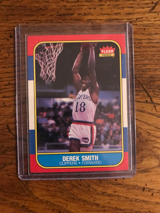 Derek Smith 1986 Fleer Basketball Card (027)