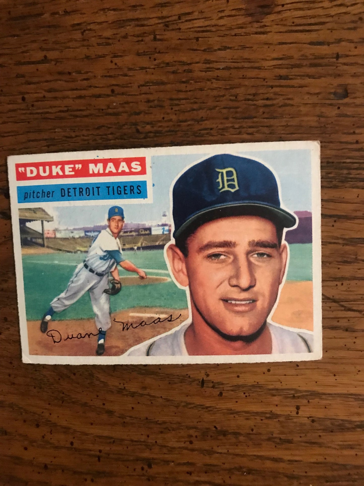 Duke Maas 1956 Topps Baseball Card (006)